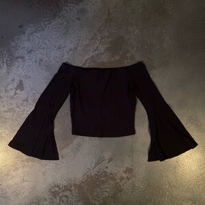 Elegant Black Off-Shoulder Women's Top